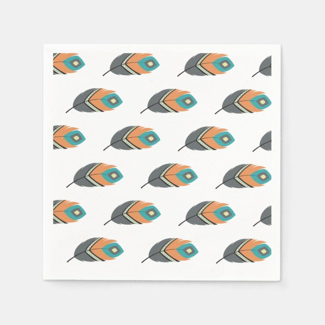 POW WOW TRIBAL PARTY NAPKINS (Front)