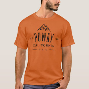 Poway California USA Design Vintage Style Poway CA T-Shirt