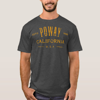 Poway California USA Design Vintage Style Poway CA T-Shirt