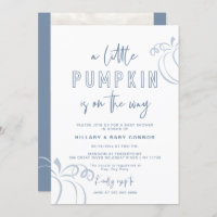 Powder Blue A Little Pumpkin Baby Shower