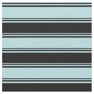 Powder Blue and Black Pattern of Stripes Fabric