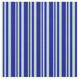 Powder Blue and Blue Coloured Lined Pattern Fabric