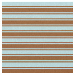 Powder Blue and Brown Coloured Lines Fabric