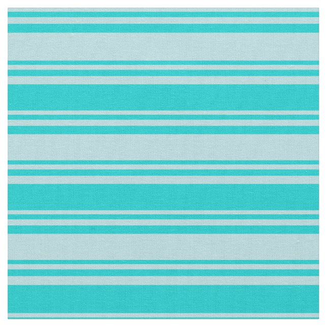 Powder Blue and Dark Turquoise Coloured Lines Fabric (Close Up)