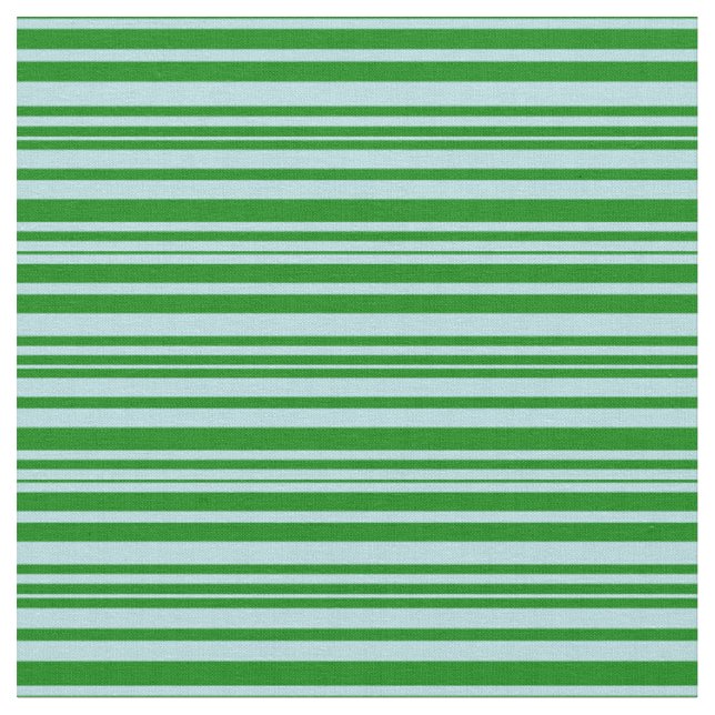 Powder Blue and Green Coloured Stripes Fabric (Close Up)