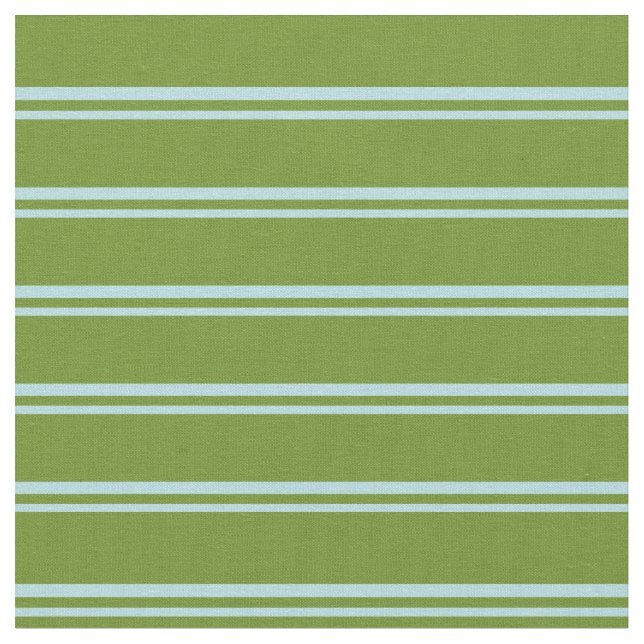 Powder Blue and Green Coloured Stripes Fabric (Close Up)