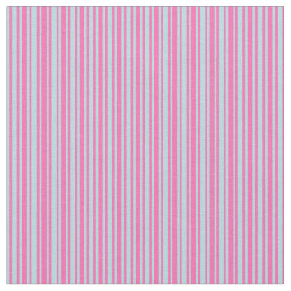 Powder Blue and Hot Pink Coloured Lines Fabric