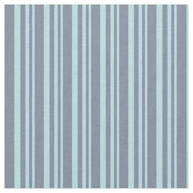 Powder Blue and Light Slate Grey Stripes Fabric (Close Up)