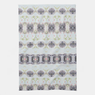 Powder Blue And Navy Tea Towel