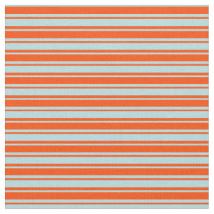 Powder Blue and Red Lined Pattern Fabric
