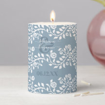 Powder Blue And White Floral Personalised Wedding