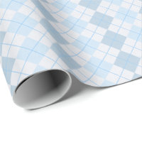 Powder Blue Argyle Wrapping Paper
