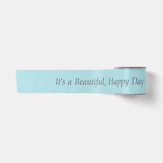 Powder Blue B0E0E6 - Custom Message or Blank Satin Ribbon