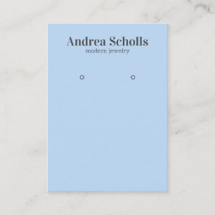 Powder Blue Chic Bold Jewellery Earring Display Business Card
