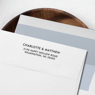 Powder Blue Elegant return address  Envelope