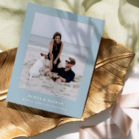 Powder Blue Elegant Text and Photo | Save the Date
