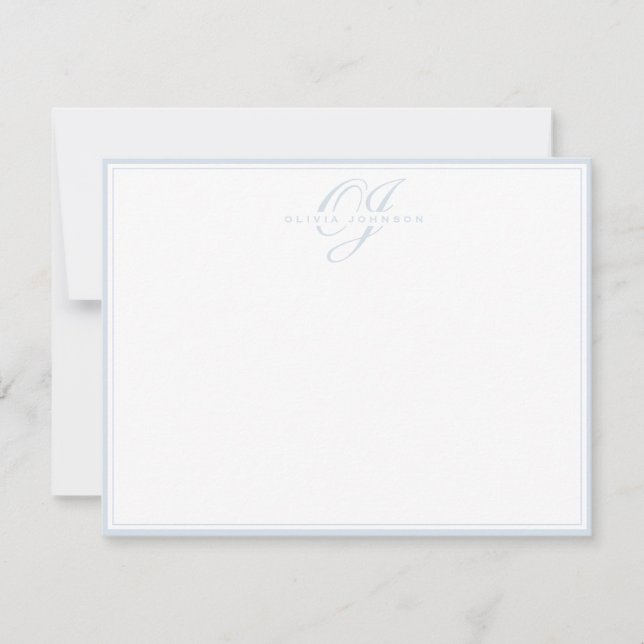 Powder Blue Frame Note Card (Front)