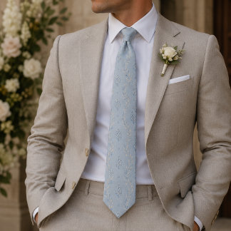 Powder Blue French Riviera Heritage Jacquard Tie