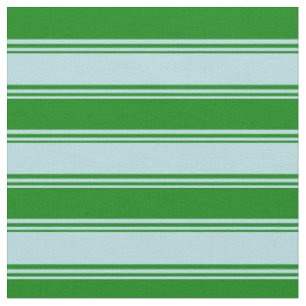 Powder Blue & Green Coloured Striped/Lined Pattern Fabric
