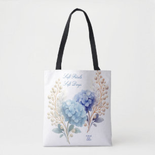 Powder Blue Hydrangea Watercolor Customer Loyalty Tote Bag