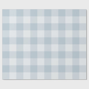 Powder Blue Large Chequered Gingham Wrapping Paper
