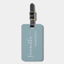 Powder Blue Luggage Tags Wedding Table Plan /Favou