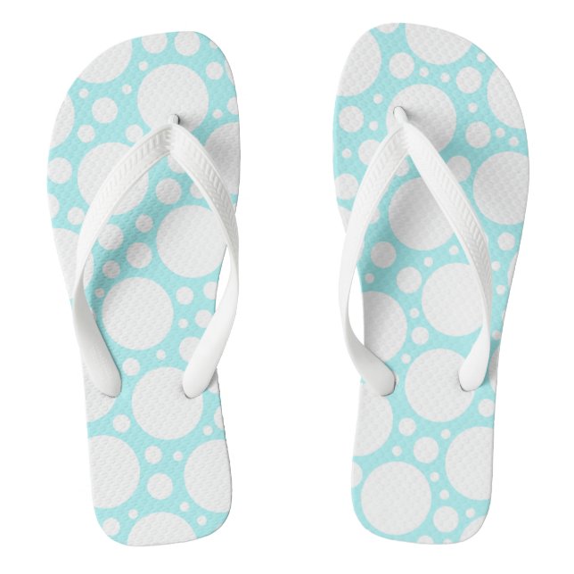 Powder Blue Polka Dot Jandals (Footbed)