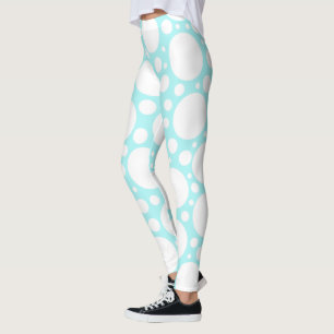 Powder Blue Polka Dot Leggings