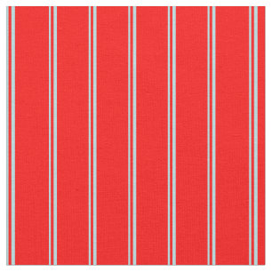 Powder Blue & Red Coloured Lines Fabric