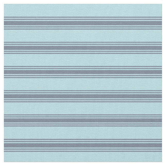 Powder Blue & Slate Grey Pattern of Stripes Fabric (Close Up)