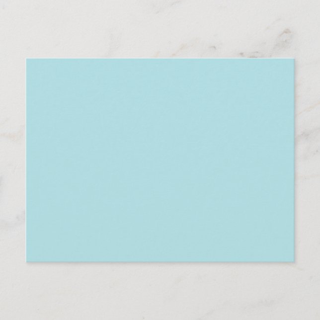 Powder Blue Solid Colour Design (B0E0E6) Template Postcard (Front)