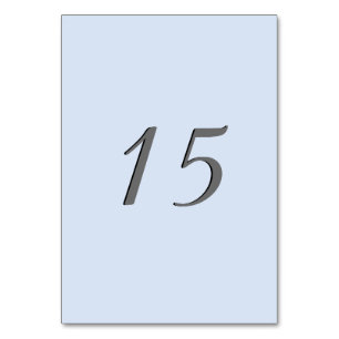 Powder Blue Table Number Cards