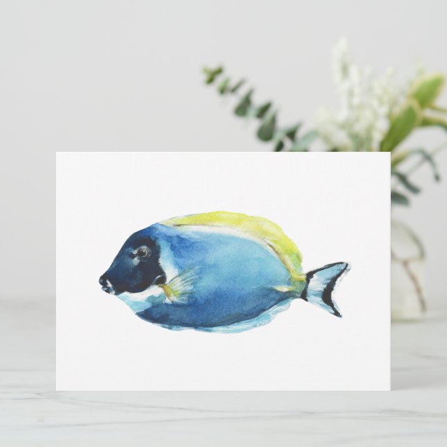 Powder Blue Tang Fish Card (Standing Front)