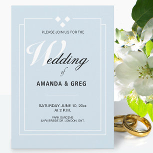 Powder Blue Wedding Invitation