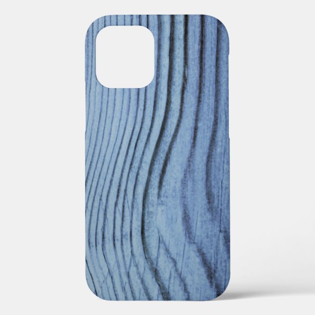 Powder Blue Wood Grain Case-Mate iPhone Case (Back)