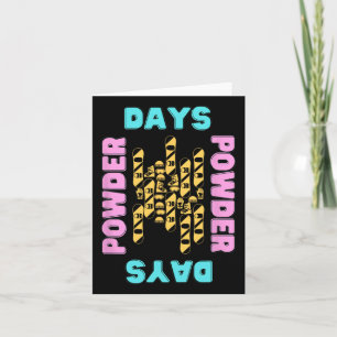 Powder Days Snowboarding Park Skiing Lift Outdoors Card
