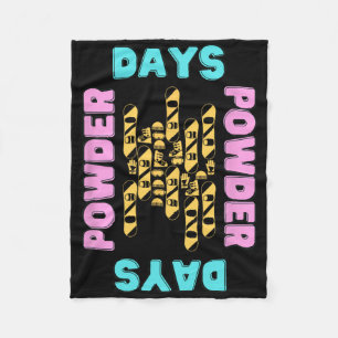Powder Days Snowboarding Park Skiing Lift Outdoors Fleece Blanket