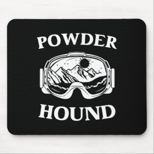 Powder Hound Snowboarding Skiing Winter Sport Top  Mouse Pad
