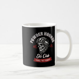 Powder hounds freestyle skiing skiers winter coffee mug