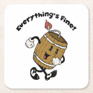 Powder Keg Square Paper Coaster