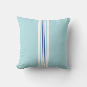 powder light blue stripes design cushion