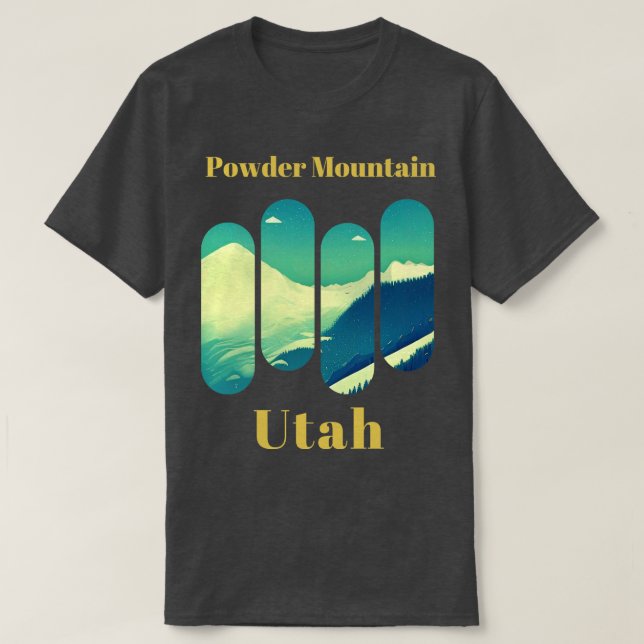 Powder Mountain ski Utah 2 T-Shirt (Design Front)