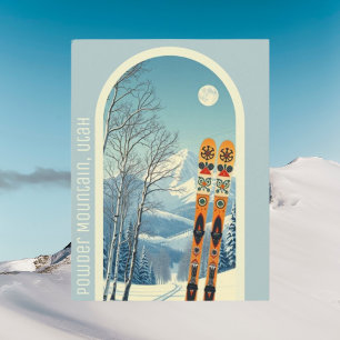 Powder Mountain Utah ski holiday Postcard