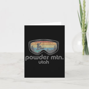 Powder Mountain Utah Snowboard Retro Snowboarding Card