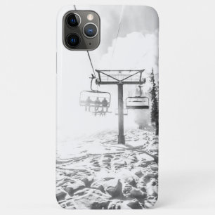 Powder on the Hill // Black and White Skilift Case-Mate iPhone Case