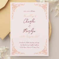 Powder Pink vintage looking wedding