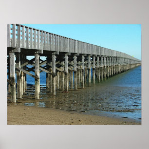 powder point bridge duxbury ma. wooden bridge poster