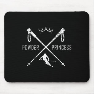 Powder Princess Ski Shirt Mouse Pad