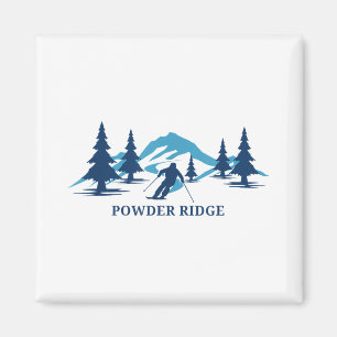 Powder Ridge Minnesota Ski Resort Skiing Skier _1  Magnet