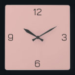 Powder Rose E6B6B0 Colour - Option to Add Name Square Wall Clock<br><div class="desc">Add a name, initials or some text, or keep the colour alone. Colour coordinates with other items in the store based on the name and the HEX code (six-digit hex triplet) shown. Use this code to mix, match and customise any other item to go with this, or to add to...</div>